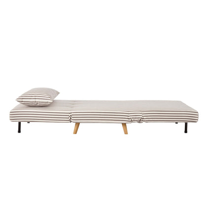 Seattle Single Click Clack Sofa Bed - Chocolate Stripe - DUSK