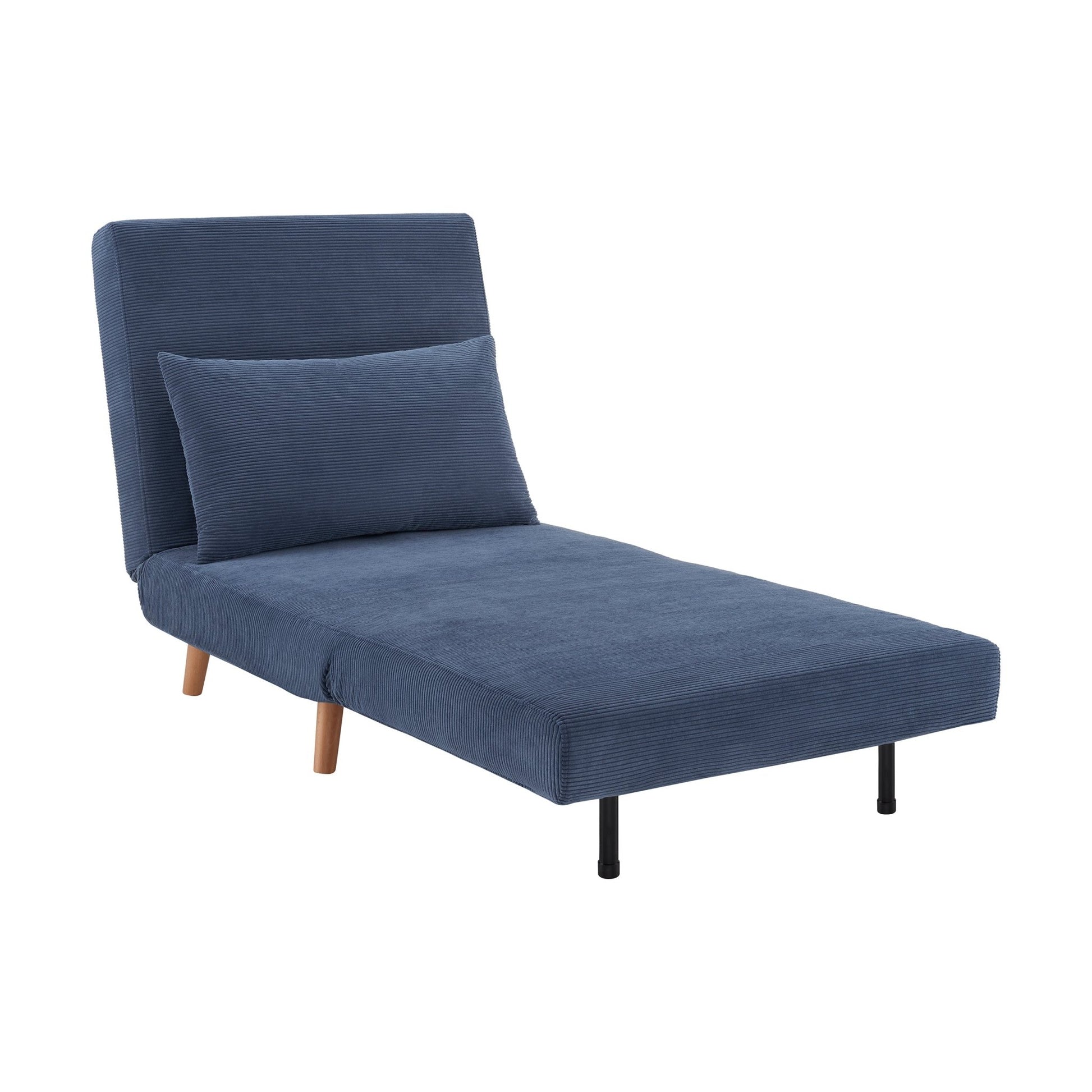 Seattle Single Click Clack Sofa Bed - Corduroy - Blue - DUSK