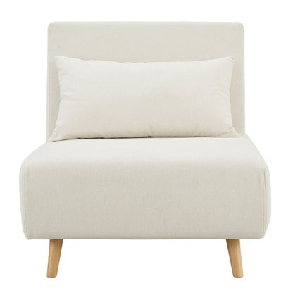 Seattle Single Click Clack Sofa Bed - Cream Linen - DUSK