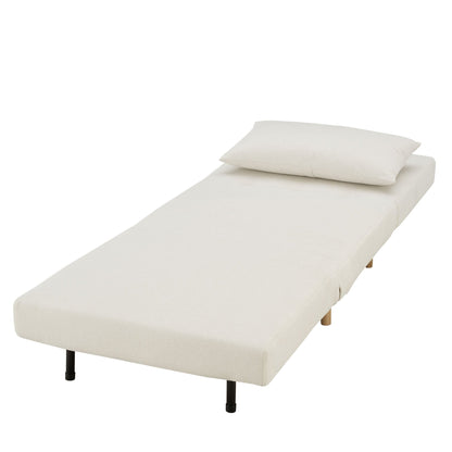 Seattle Single Click Clack Sofa Bed - Cream Linen - DUSK