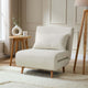 Seattle Single Click Clack Sofa Bed - Cream Linen - DUSK