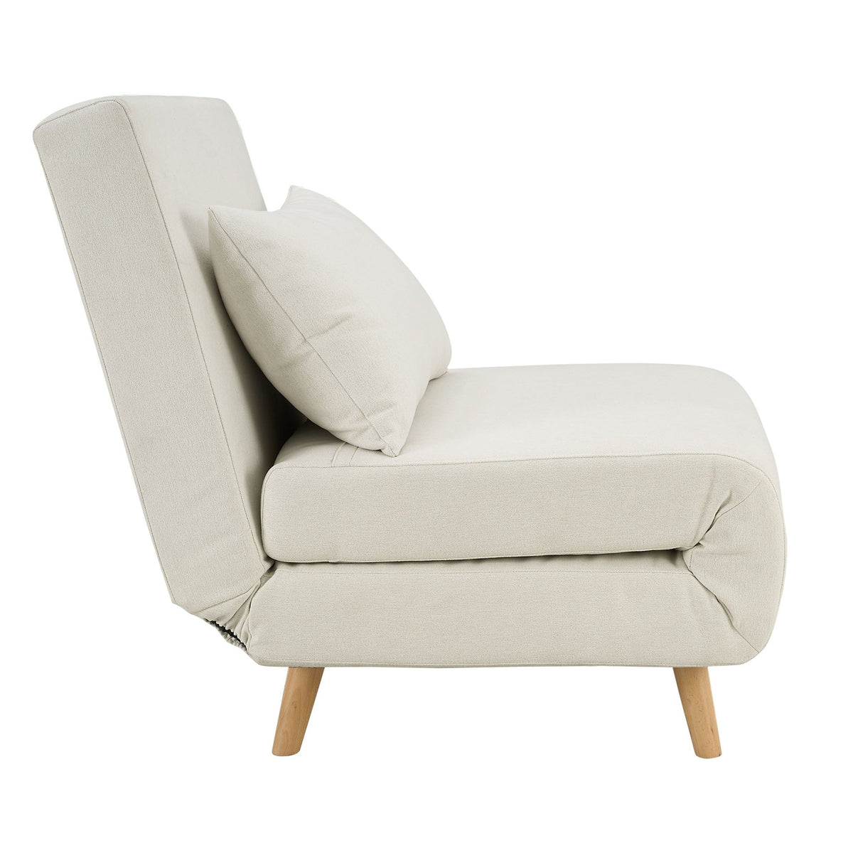Seattle Single Click Clack Sofa Bed - Cream Linen - DUSK