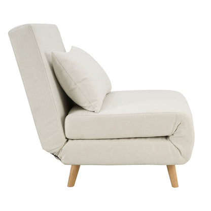 Seattle Single Click Clack Sofa Bed - Cream Linen - DUSK