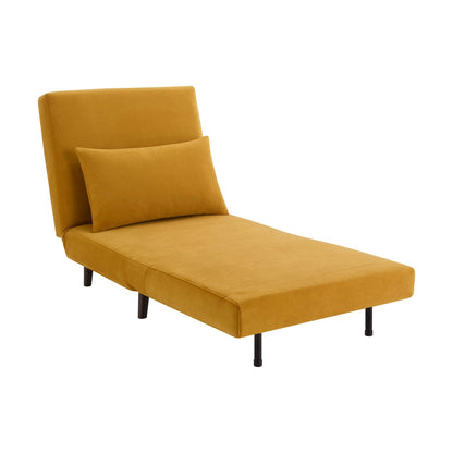 Seattle Single Click Clack Sofa Bed - Mustard - DUSK
