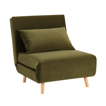 Seattle Single Click Clack Sofa Bed - Muted Moss - DUSK