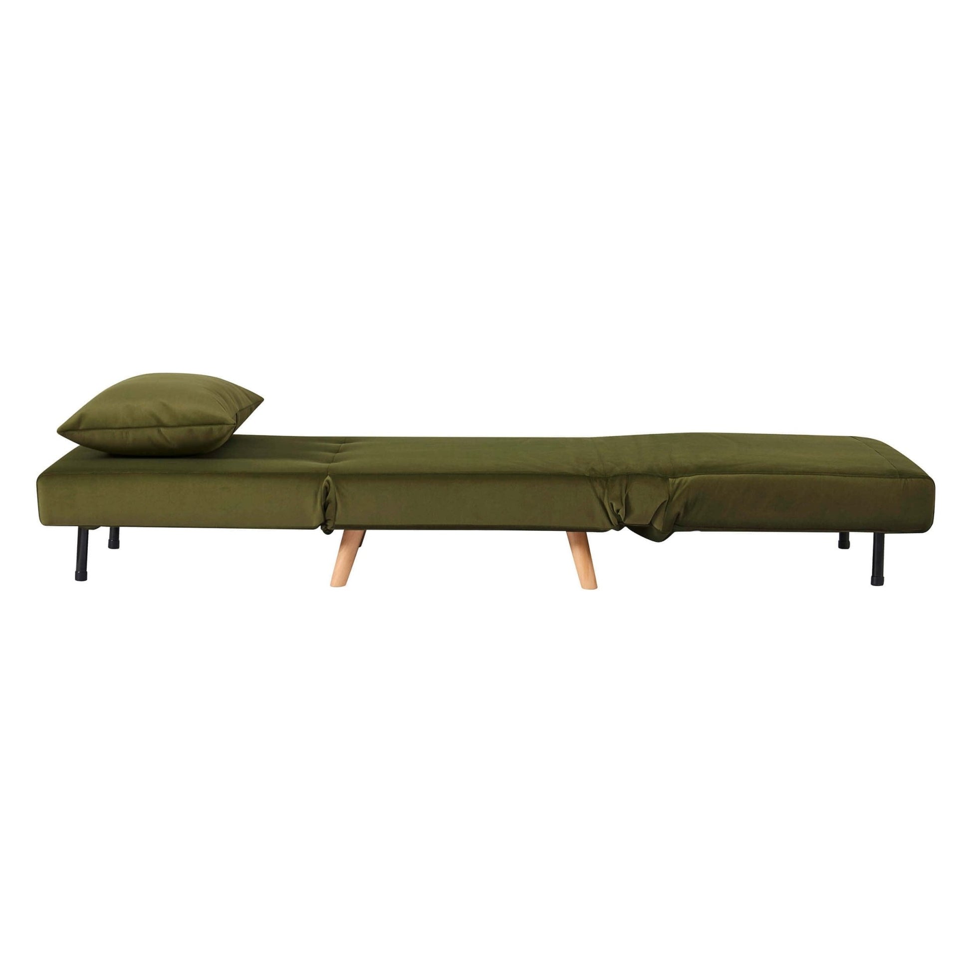 Seattle Single Click Clack Sofa Bed - Muted Moss - DUSK