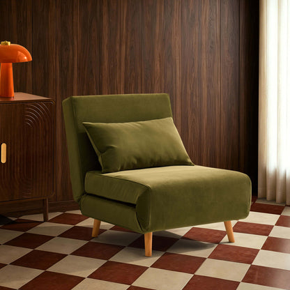 Seattle Single Click Clack Sofa Bed - Muted Moss - DUSK