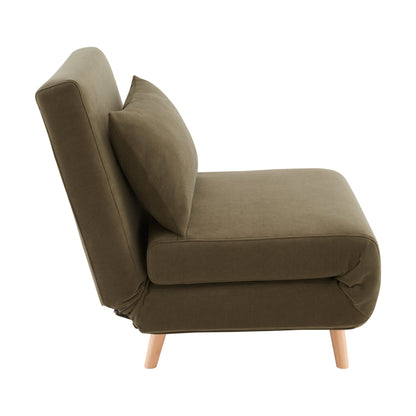 Seattle Single Click Clack Sofa Bed - Olive Green - DUSK
