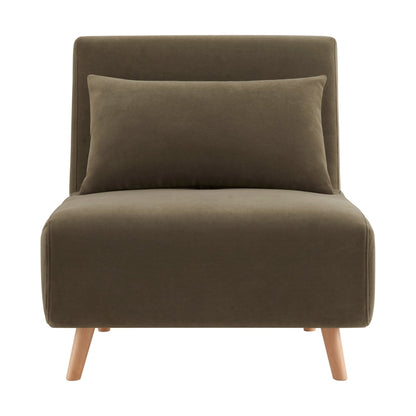 Seattle Single Click Clack Sofa Bed - Olive Green - DUSK