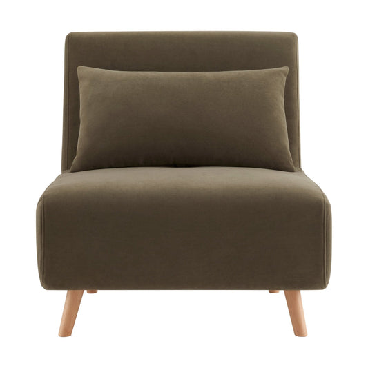 Seattle Single Click Clack Sofa Bed - Olive Green - DUSK