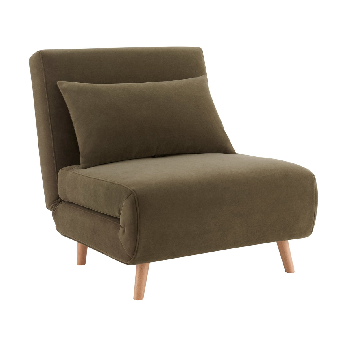 Seattle Single Click Clack Sofa Bed - Olive Green - DUSK