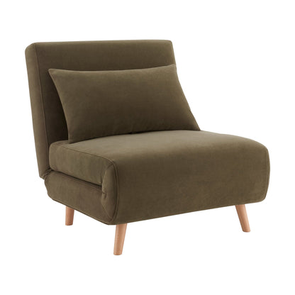 Seattle Single Click Clack Sofa Bed - Olive Green - DUSK