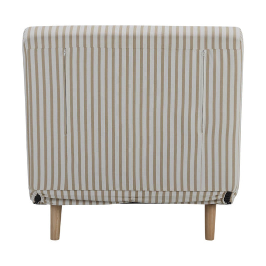 Seattle Single Click Clack Sofa Bed - Sand Stripe - DUSK