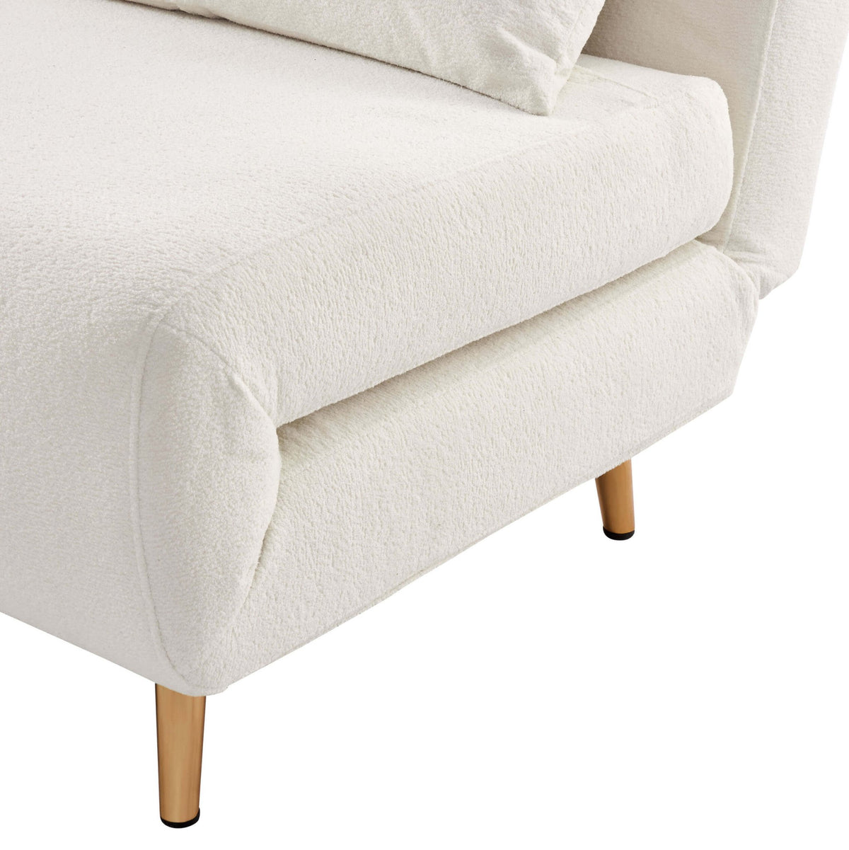Seattle Single Click Clack Sofa Bed - Teddy Cream - DUSK
