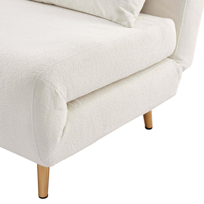 Seattle Single Click Clack Sofa Bed - Teddy Cream - DUSK