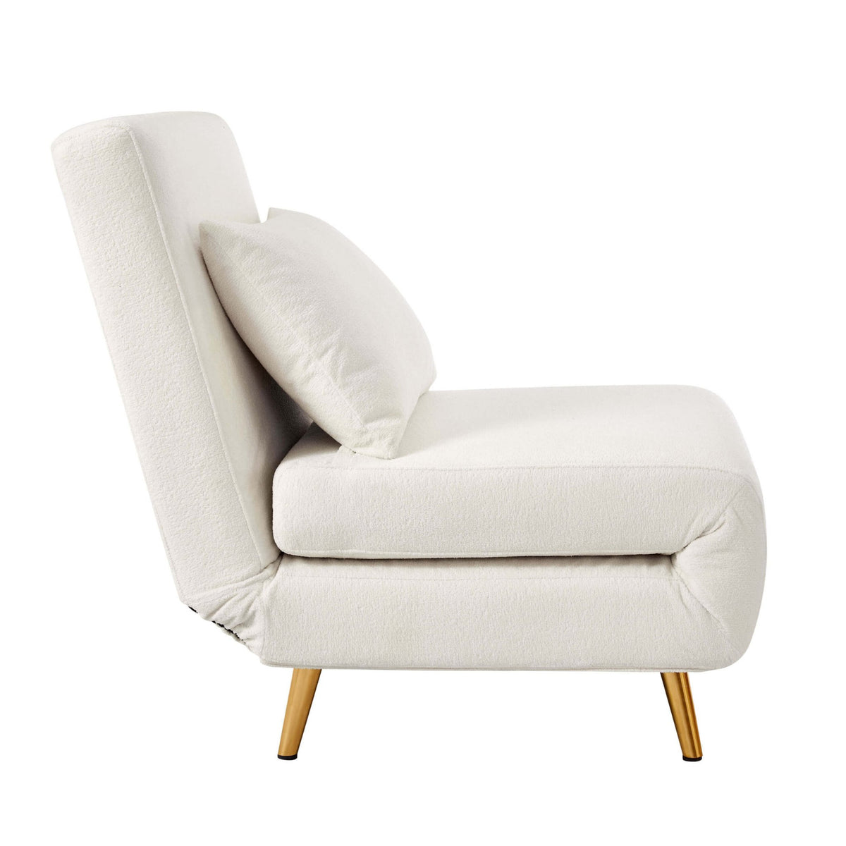 Seattle Single Click Clack Sofa Bed - Teddy Cream - DUSK