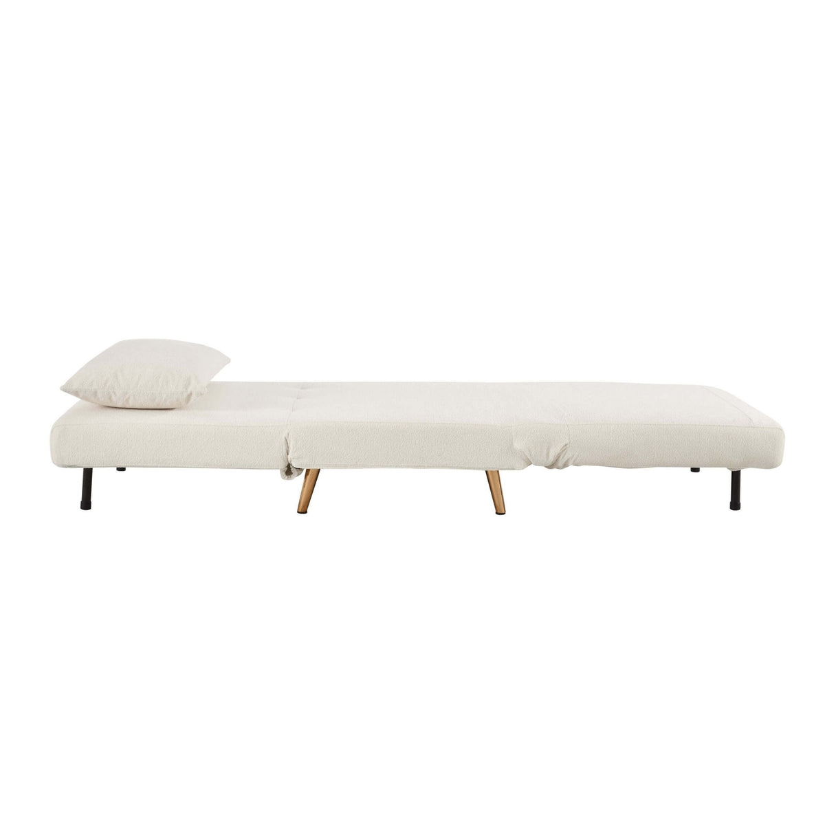 Seattle Single Click Clack Sofa Bed - Teddy Cream - DUSK