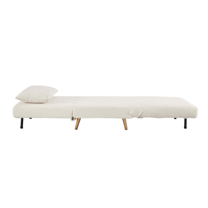 Seattle Single Click Clack Sofa Bed - Teddy Cream - DUSK