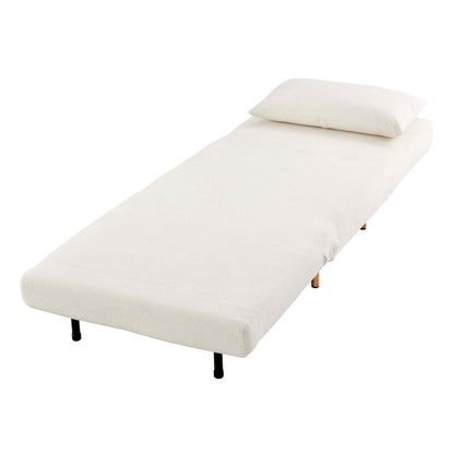 Seattle Single Click Clack Sofa Bed - Teddy Cream - DUSK