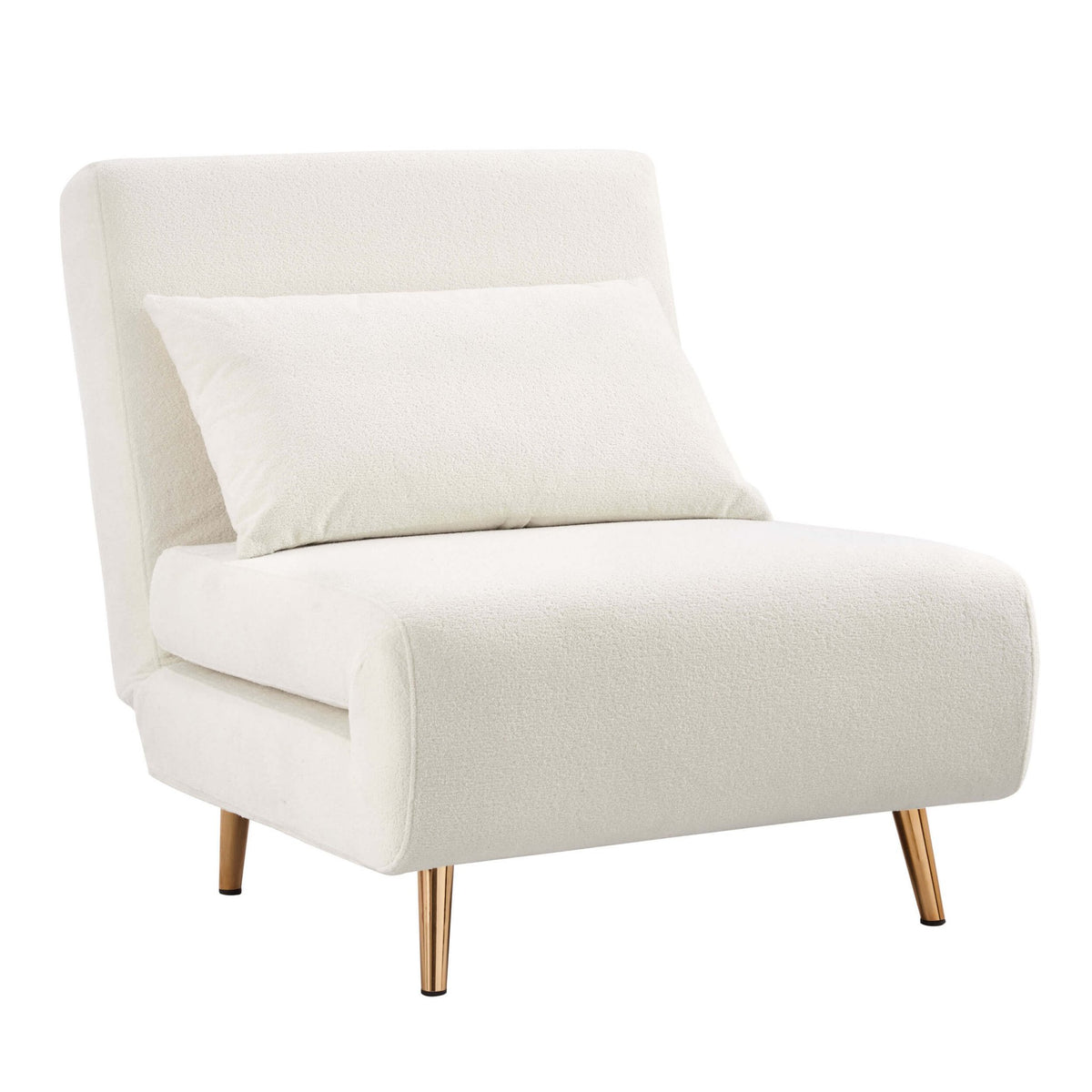 Seattle Single Click Clack Sofa Bed - Teddy Cream - DUSK
