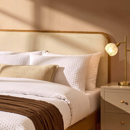 Seoul Bed Frame - Cream Linen - DUSK