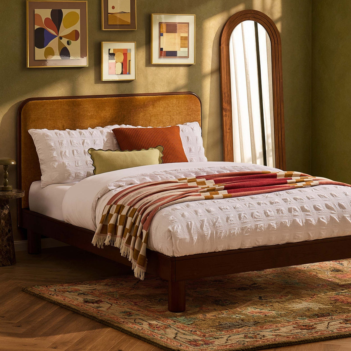 Seoul Bed Frame - Golden Haze Yellow - DUSK