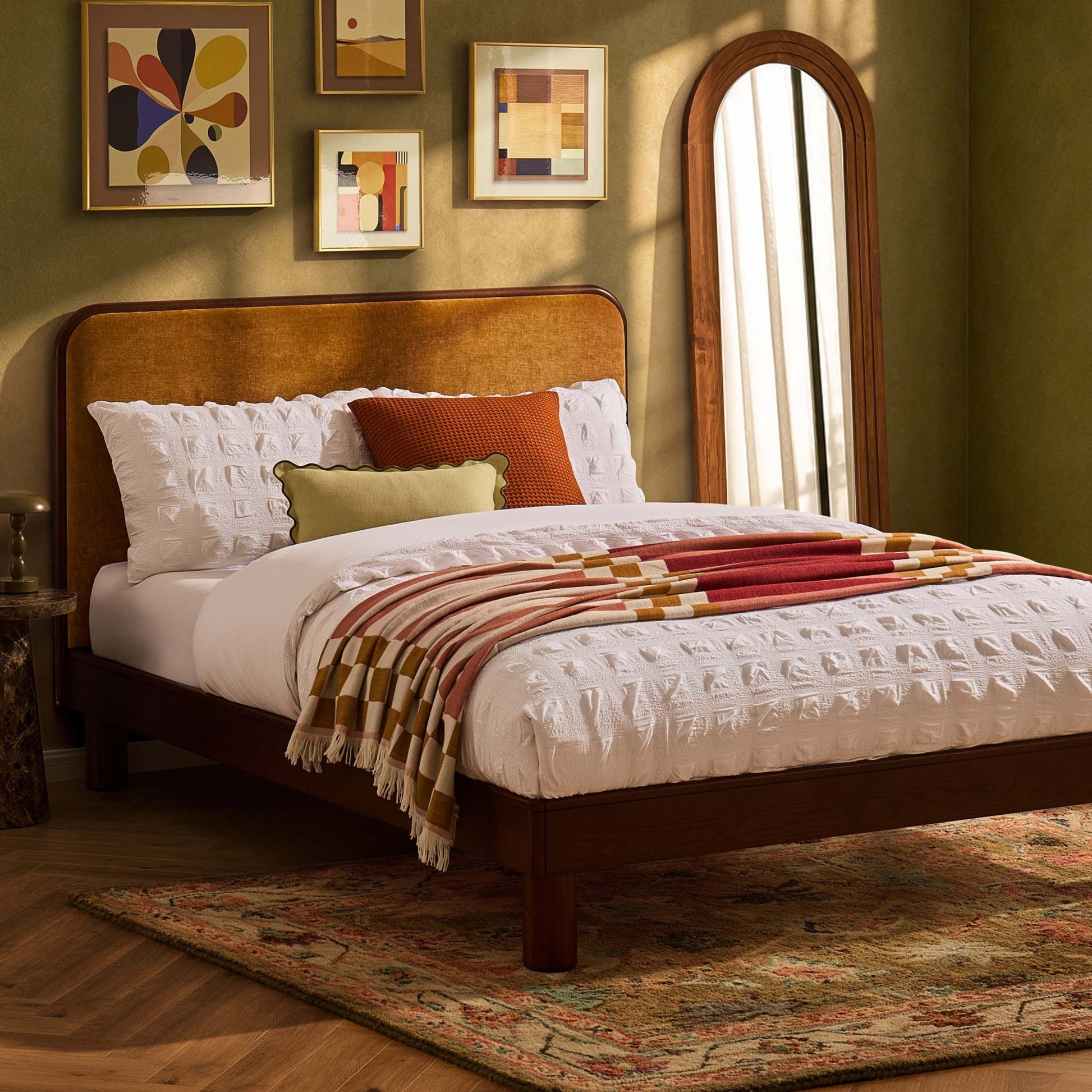 Seoul Bed Frame - Golden Haze Yellow - DUSK