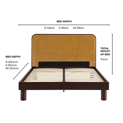 Seoul Bed Frame - Golden Haze Yellow - DUSK