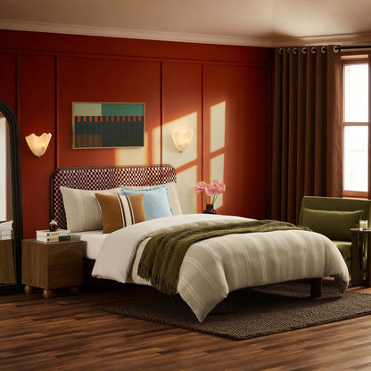 Seoul Bed Frame - Red Checkerboard - DUSK