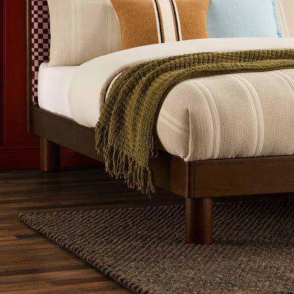 Seoul Bed Frame - Red Checkerboard - DUSK