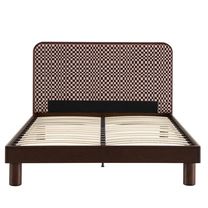 Seoul Bed Frame - Red Checkerboard - DUSK