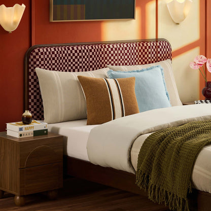 Seoul Bed Frame - Red Checkerboard - DUSK