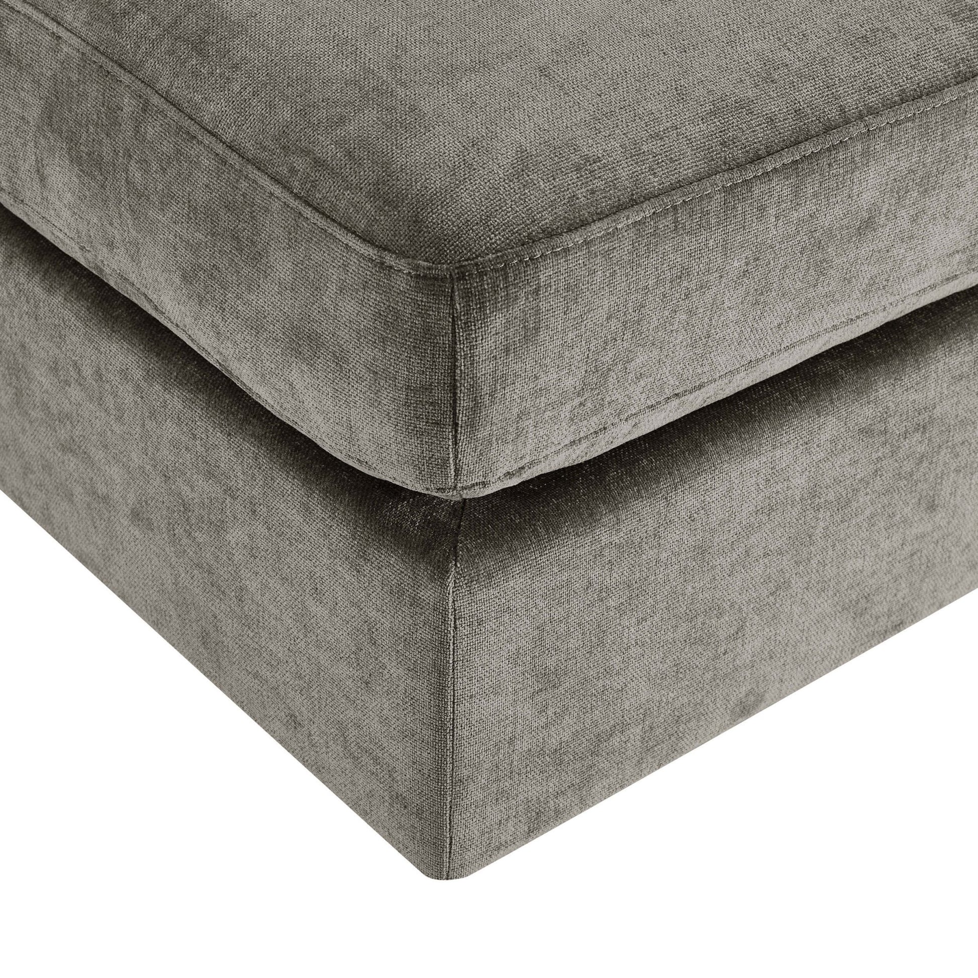 Seville Compact Pouffe - Chenille Grey - DUSK