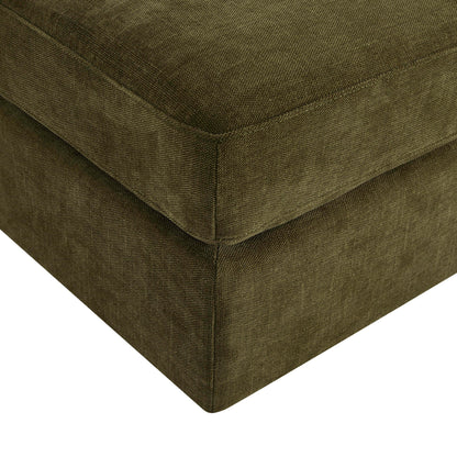 Seville Compact Pouffe - Chenille Olive - DUSK
