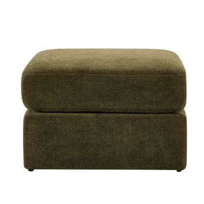Seville Compact Pouffe - Chenille Olive - DUSK