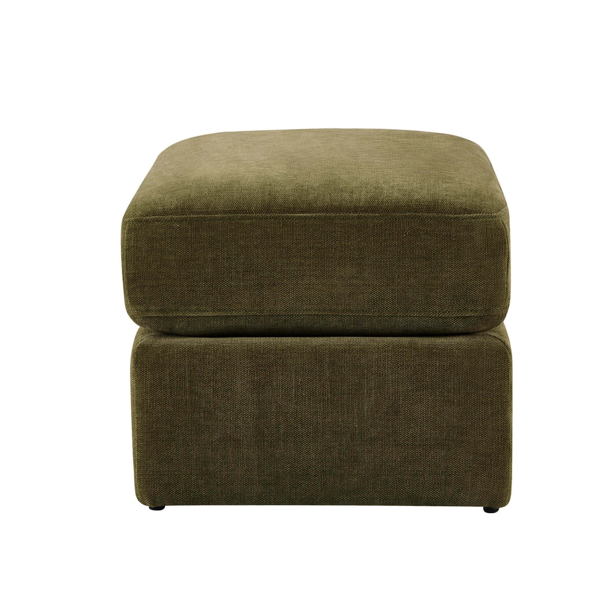 Seville Compact Pouffe - Chenille Olive - DUSK