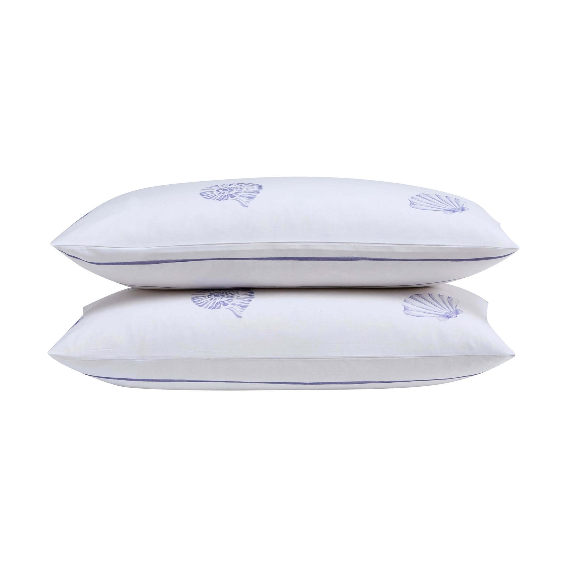 Shell 100% Cotton Duvet Cover & Pillowcase Set - Blue - DUSK