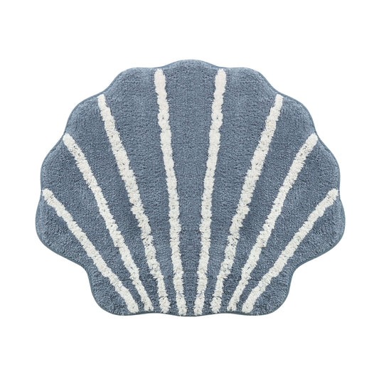 Shell Tufted Bath Mat - Blue - DUSK