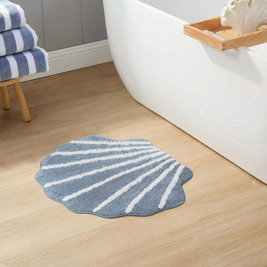 Shell Tufted Bath Mat - Blue - DUSK
