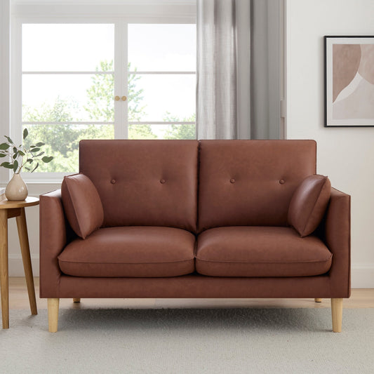 Shoreditch 2 Seater Sofa - PU Tan - DUSK