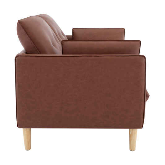 Shoreditch 2 Seater Sofa - PU Tan - DUSK