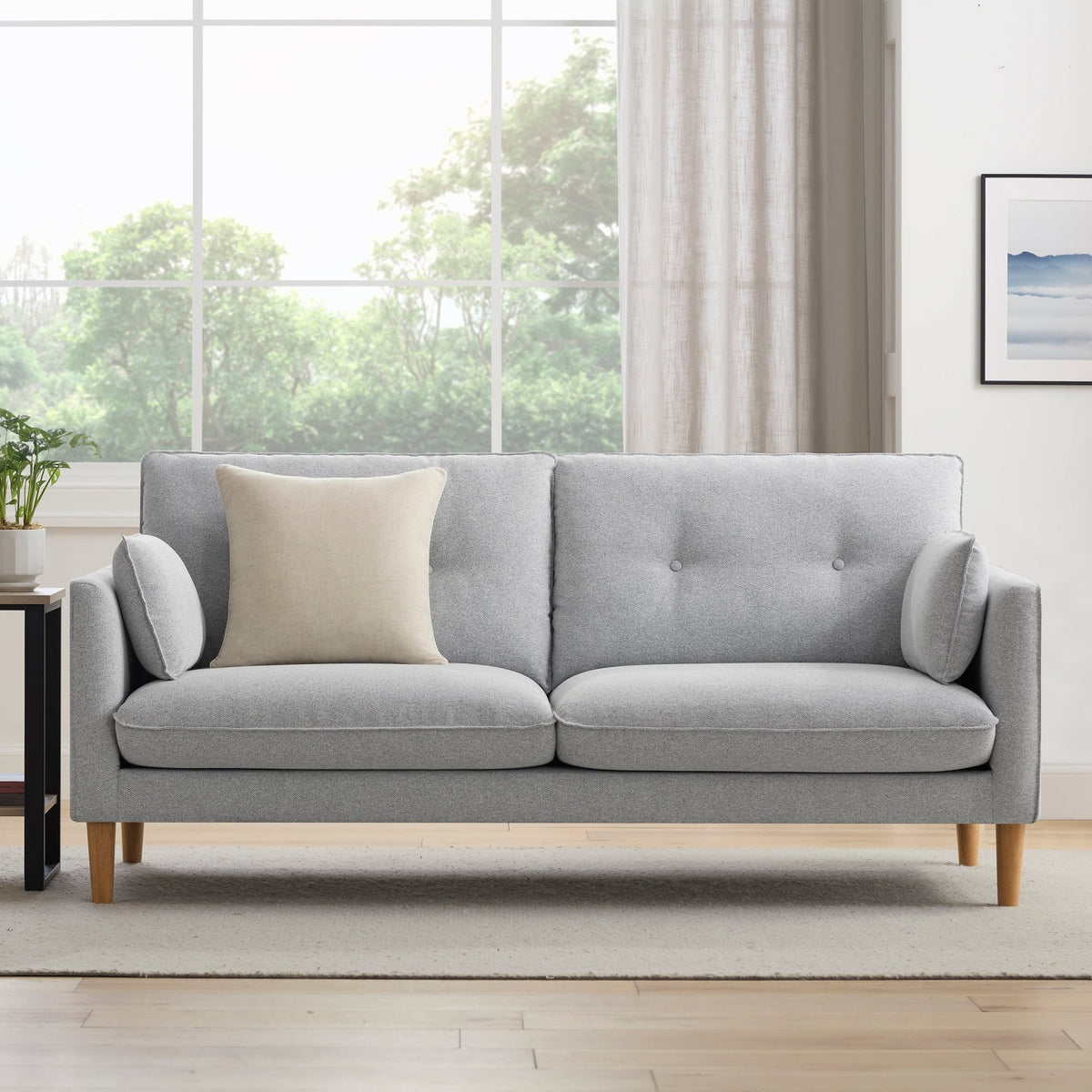 Shoreditch 3 Seater Sofa - Light Grey - DUSK