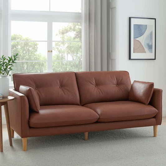 Shoreditch 3 Seater Sofa - PU Tan - DUSK