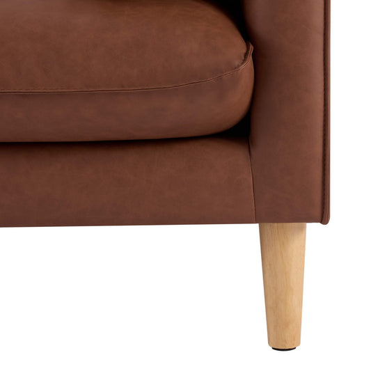 Shoreditch 3 Seater Sofa - PU Tan - DUSK