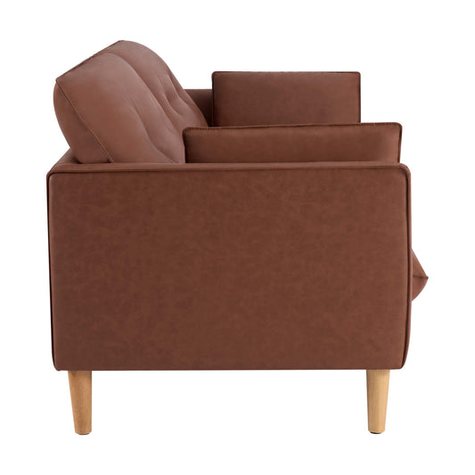 Shoreditch 3 Seater Sofa - PU Tan - DUSK