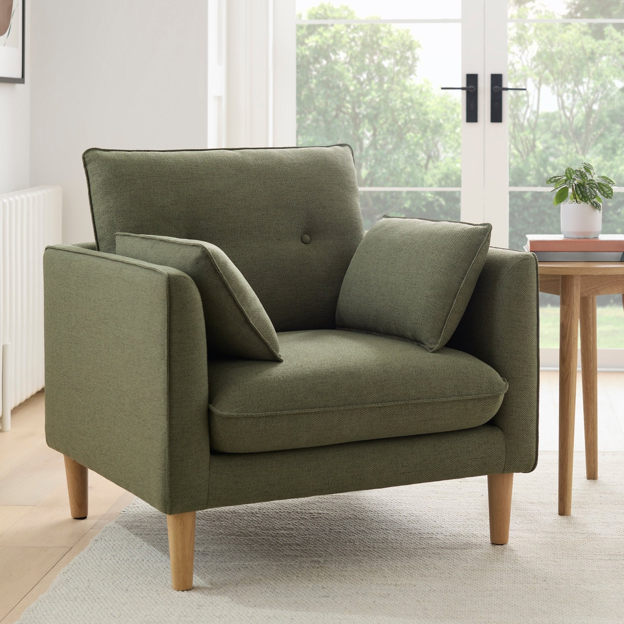 Shoreditch Armchair - Woven Green – DUSK