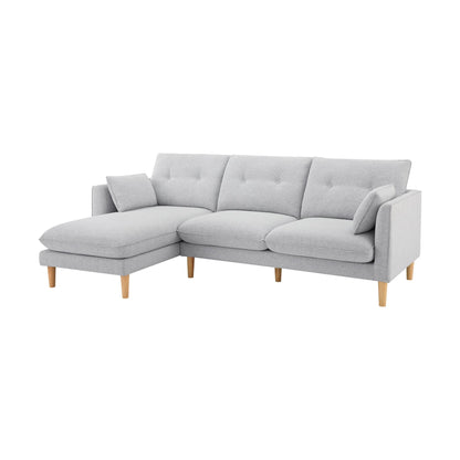 Shoreditch Left Hand Chaise Sofa - Light Grey - DUSK