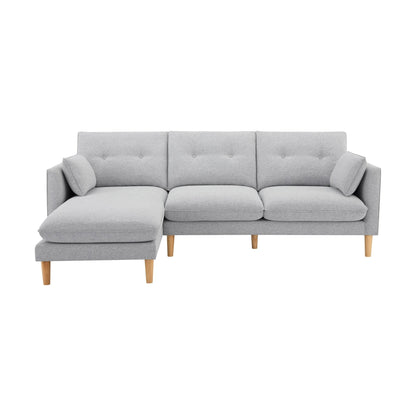 Shoreditch Left Hand Chaise Sofa - Light Grey - DUSK