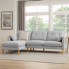 Shoreditch Left Hand Chaise Sofa - Light Grey - DUSK