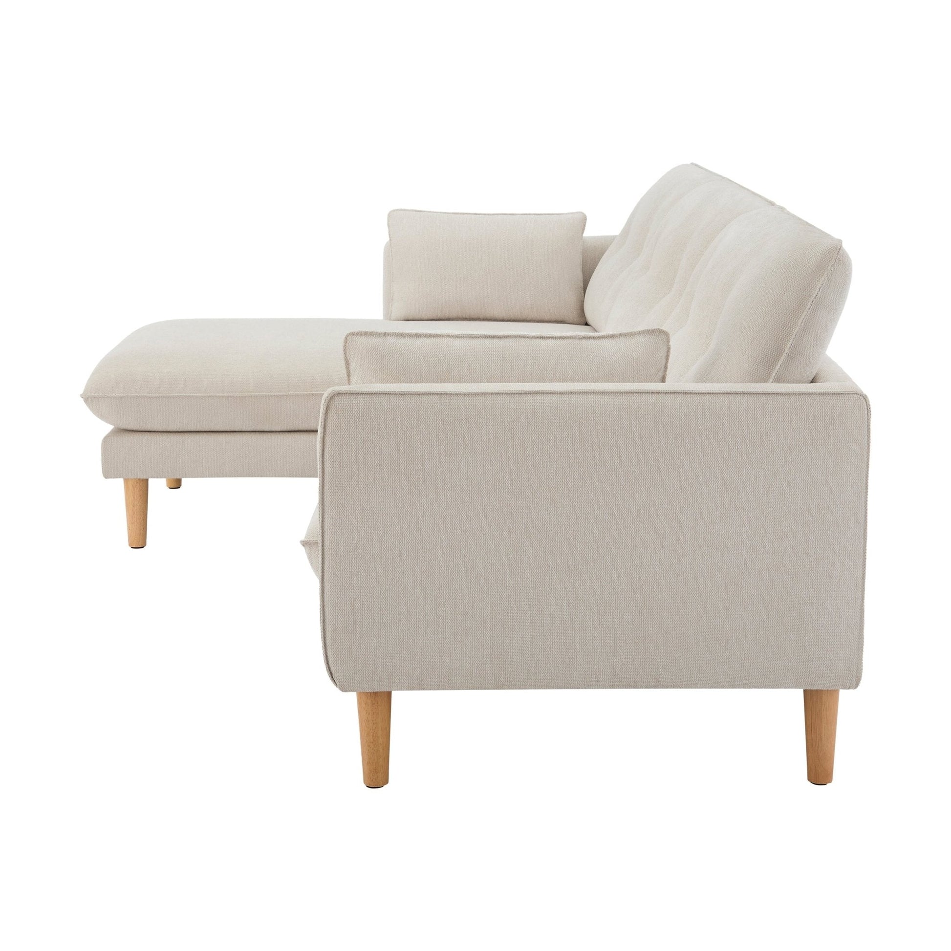 Shoreditch Left Hand Chaise Sofa - Natural - DUSK